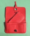 Faux Leather Dogon Style Wallet - Red