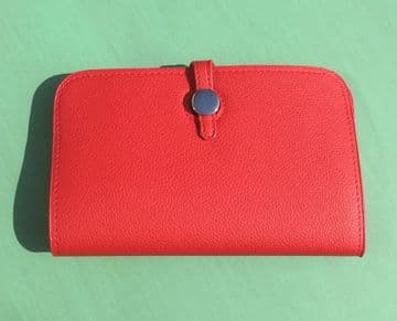 Faux Leather Dogon Style Wallet - Red
