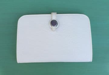 Faux Leather Dogon Style Wallet - White