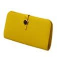 Faux Leather Dogon Style Wallet - Yellow
