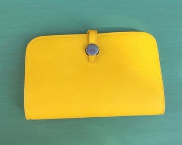 Faux Leather Dogon Style Wallet - Yellow
