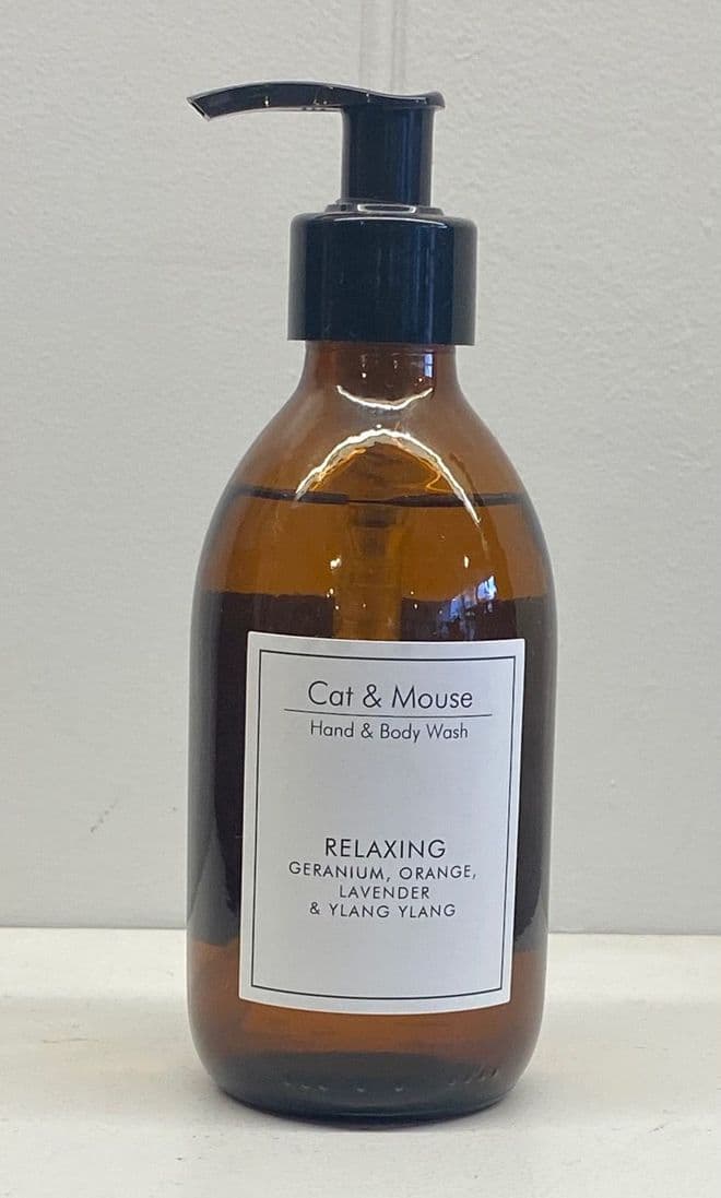 Hand and Body Wash 250ml Brown Bottle with Pump – Relaxing