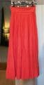 High Waisted Tiered Lined Cotton Skirt - Coral