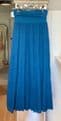 High Waisted Tiered Lined Cotton Skirt - Dark Turquoise