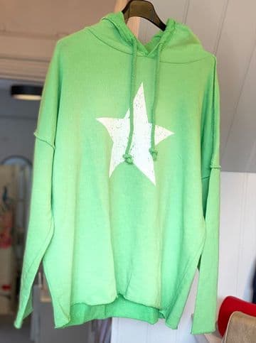 Hooded Star Sweatshirt - Spring Green