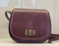 Leather Mini Saddle Bag - Dark Tan