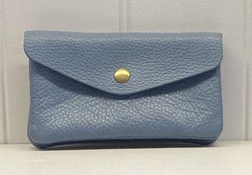 Leather Purse - Denim