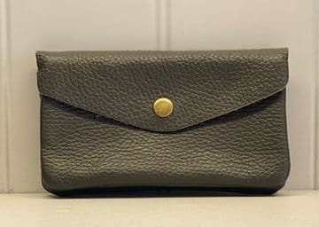 Leather Purse - Grey