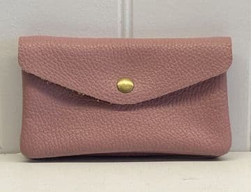 Leather Purse - Heathery Pink