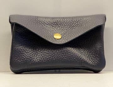 Leather Purse - Navy