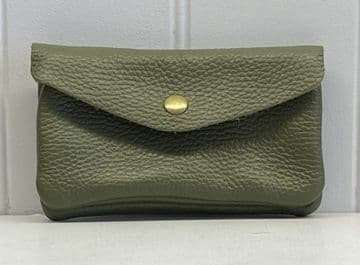 Leather Purse - Olive