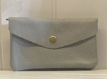 Leather Purse - Pale Grey
