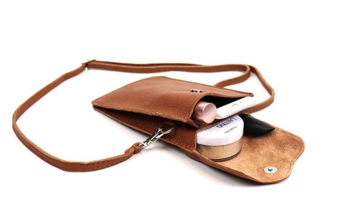 Leather Traveller Bag - Dark Tan