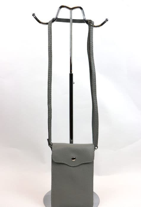 Leather Traveller Bag - Light Grey