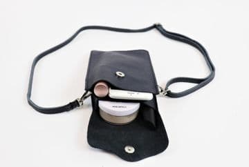 Leather Traveller Bag - Navy