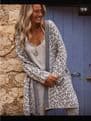 Leopard Print Coatigan - Fuchsia & Grey