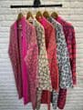Leopard Print Coatigan - Pink & Camel