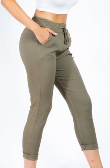 Plain Magic Stretch Trousers - Mocha