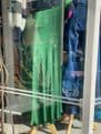 Satin Bias Slip Skirt - Green