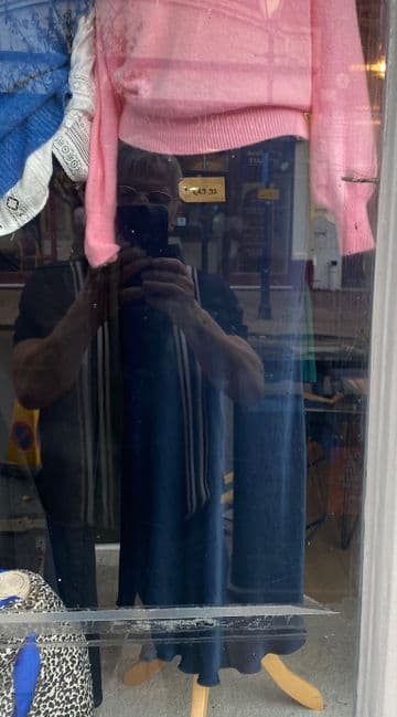 Satin Bias Slip Skirt - Navy