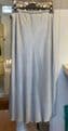 Satin Bias Slip Skirt - Silvery Blue