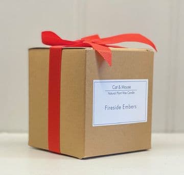 Scented Candle 9cl in a Gift Box - Fireside Embers