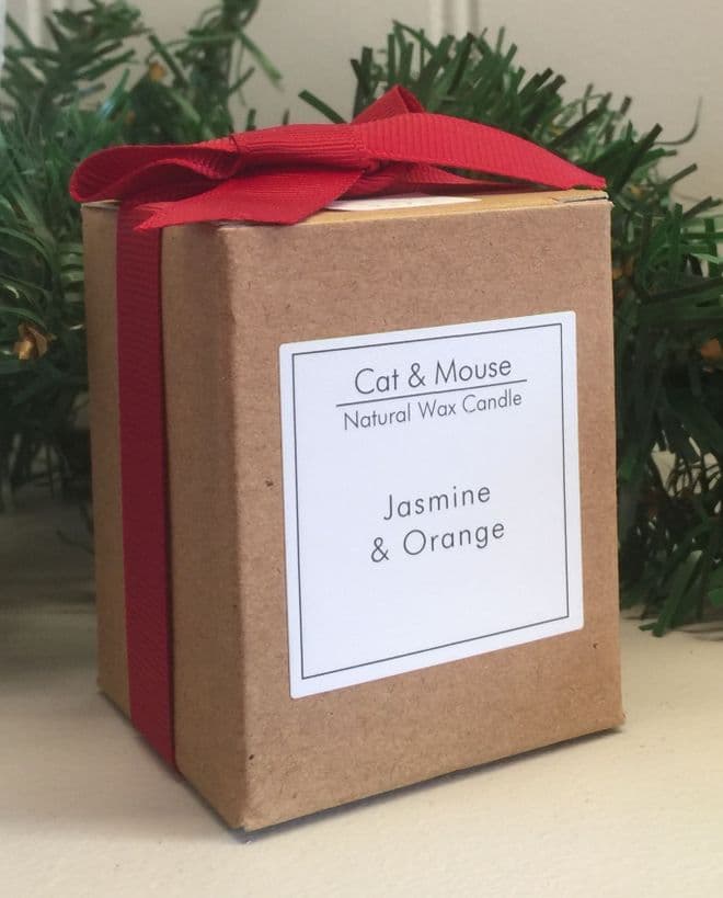 Scented Candle 9cl in a Gift Box - Jasmine & Orange