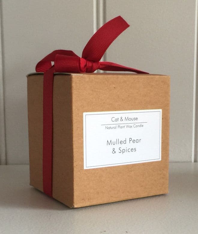 Scented Candle 9cl in a Gift Box - Mulled Pear & Spices