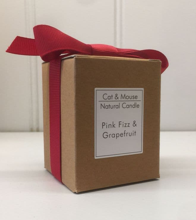 Scented Candle 9cl in a Gift Box - Pink Fizz & Grapefruit
