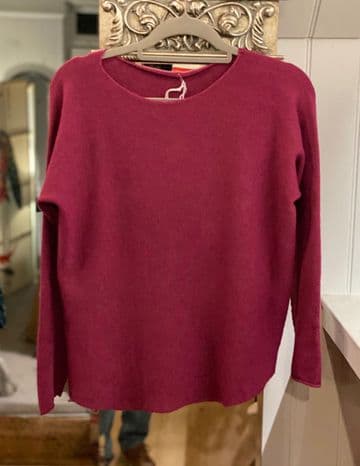 Ultrasoft Scoop Neck Jumper - Burgundy