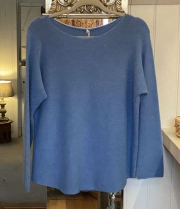 Ultrasoft Scoop Neck Jumper - Cornflower Blue