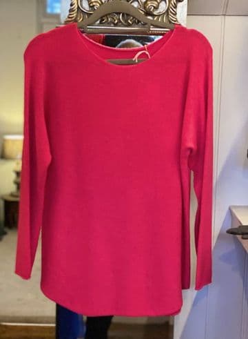 Ultrasoft Scoop Neck Jumper - Fuschia