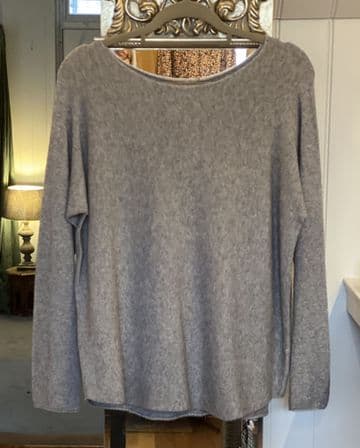 Ultrasoft Scoop Neck Jumper- Grey