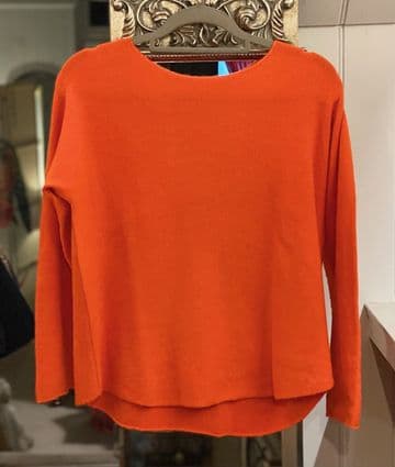 Ultrasoft Scoop Neck Jumper - Orange