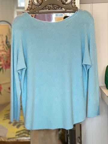 Ultrasoft Scoop Neck Jumper - Pale Blue