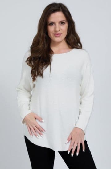 Ultrasoft Scoop Neck Jumper - Winter White