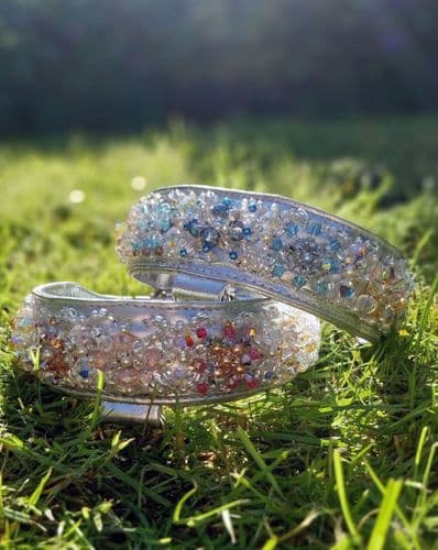 "Crystal Palace" with Swarovski & Preciosa Pink or Blue Highlights