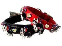 Breed Specific Charm dog collars - Holly & Lil Collars Handmade in Britain, Leather dog collars, leads & Dog harnesses. Frenchie Pug Schnauzer Boston