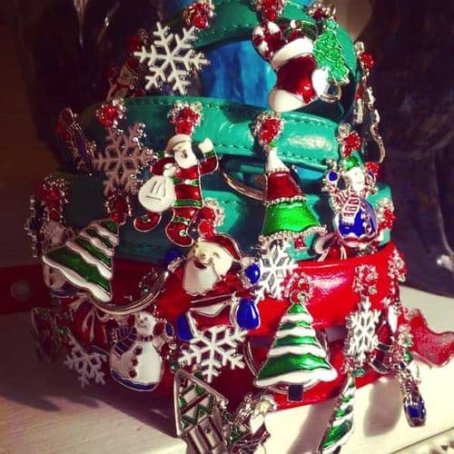 Christmas Charm dog collar