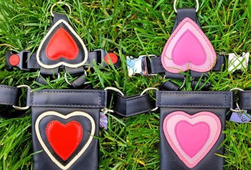 LOVE HEARTS Leather Dog Harnesses