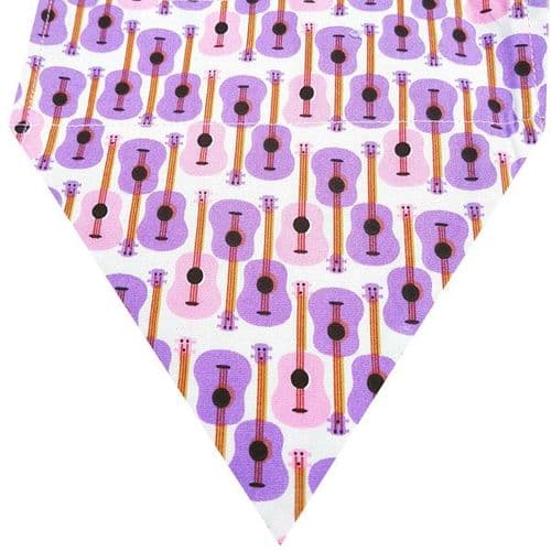 Pink Guitars dog Bandana