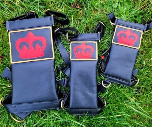 Red Crown Jubilee Leather dog Harness
