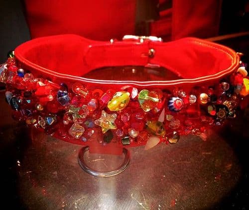 Ruby Slippers. Sequins & Swarovski WIDE version