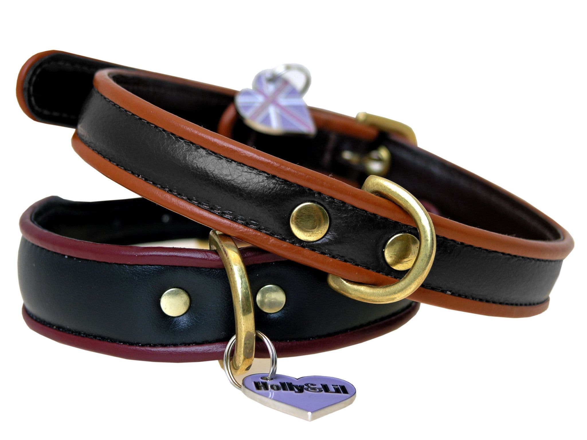 Handmade to order calf leather collar