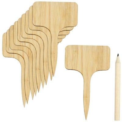 10 Pack Eco Bamboo Garden Seed & Plant T Labels