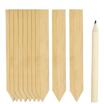 10 Pack Long 10cm Eco Bamboo Garden Seed & Plant Labels