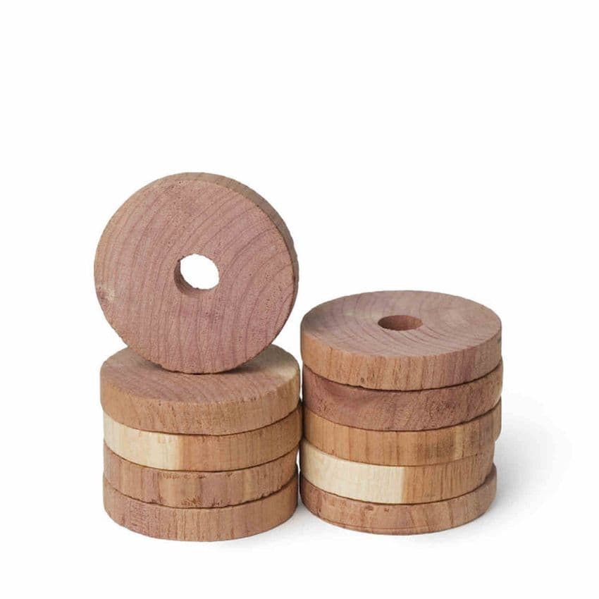 Natural Cedar Wood Moth Repellent Balls, Rings & Hearts - For Wardrobe, Cupboard & Drawers