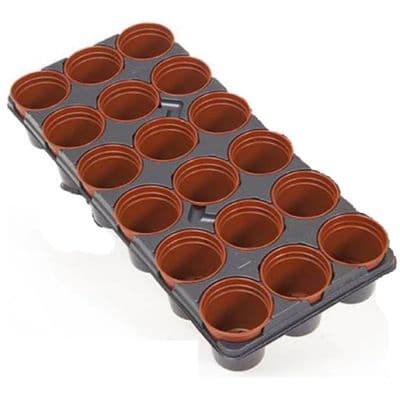18 Grow Pots in Carry Tray 9cm