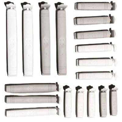 18 Pack Mixed White & Grey Food Bag Clips