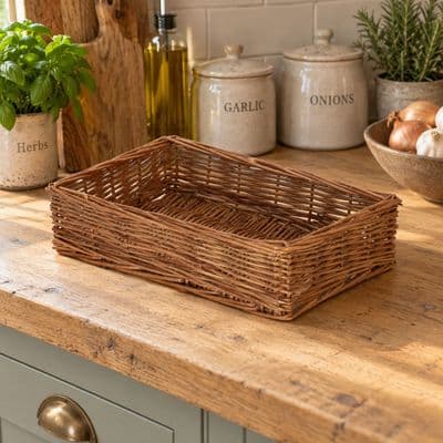 2 Pack Cotswolds Wicker Presentation Basket 32cm